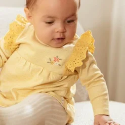 Dress long sleeve - Yellow - Little Farm - Checkered