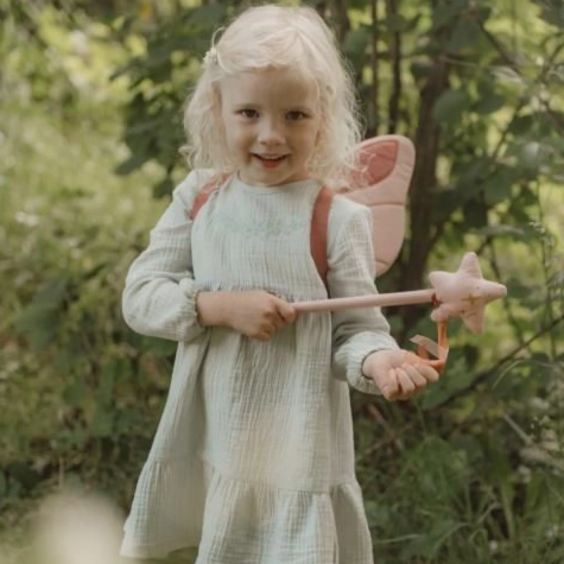 Fairy wings and magic wand - Pink - Fairy Garden