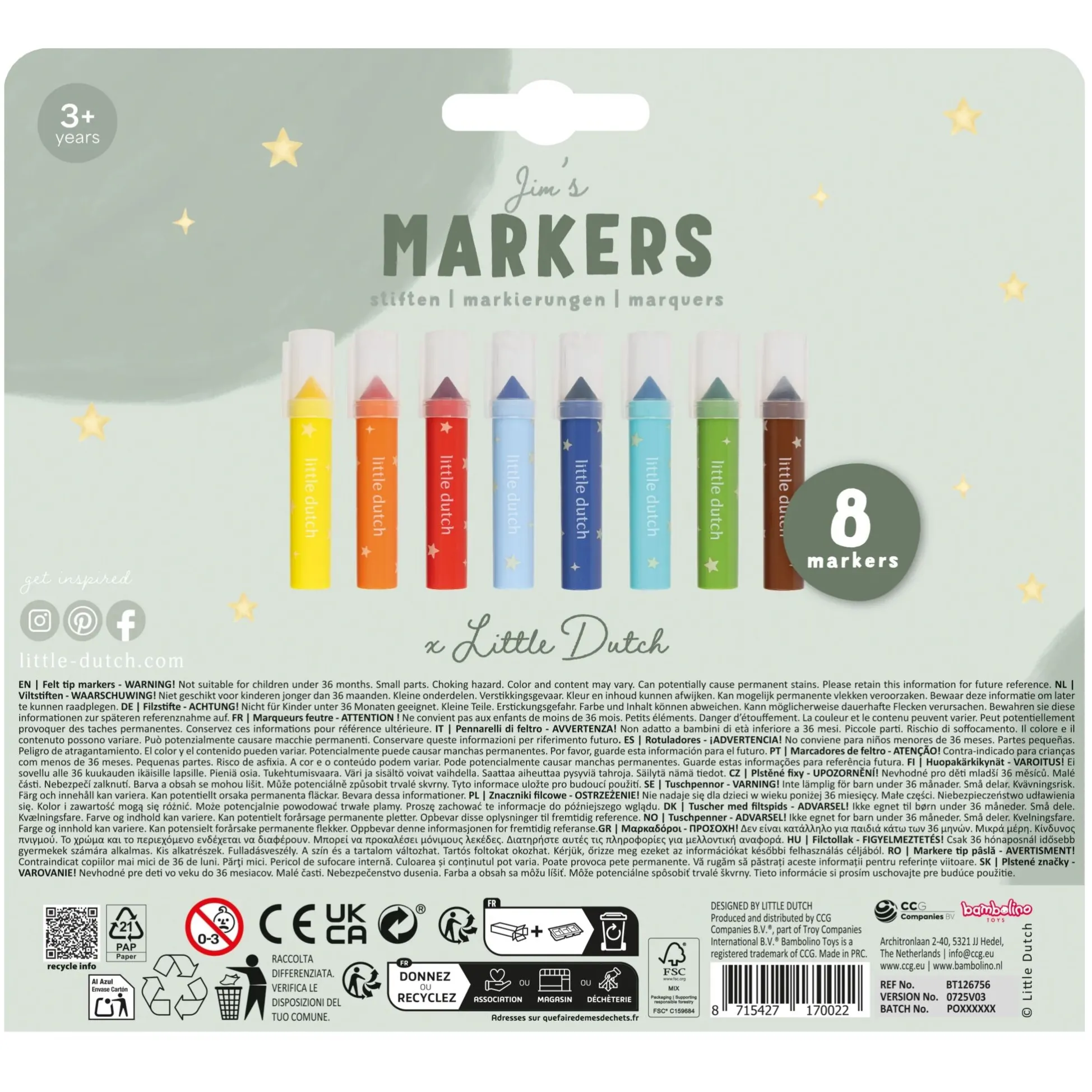 Felt-tip pens - Multicolored - Essentials - Jim