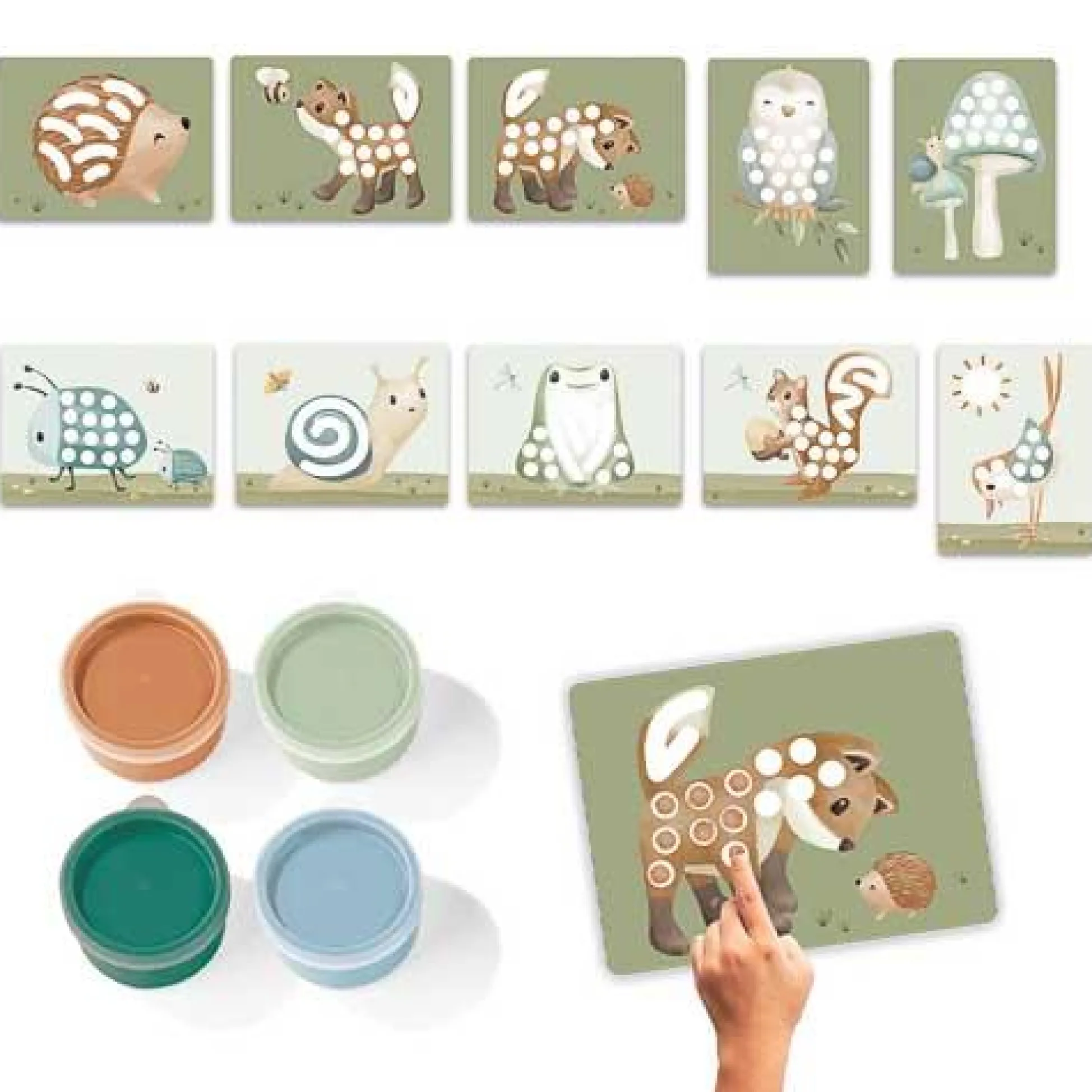 Finger paint set - Forest Friends