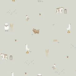 Fleece wallpaper Little Farm