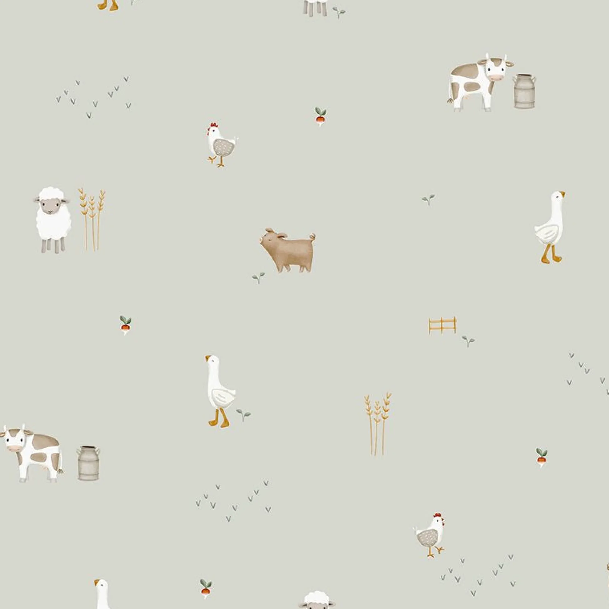 Fleece wallpaper Little Farm