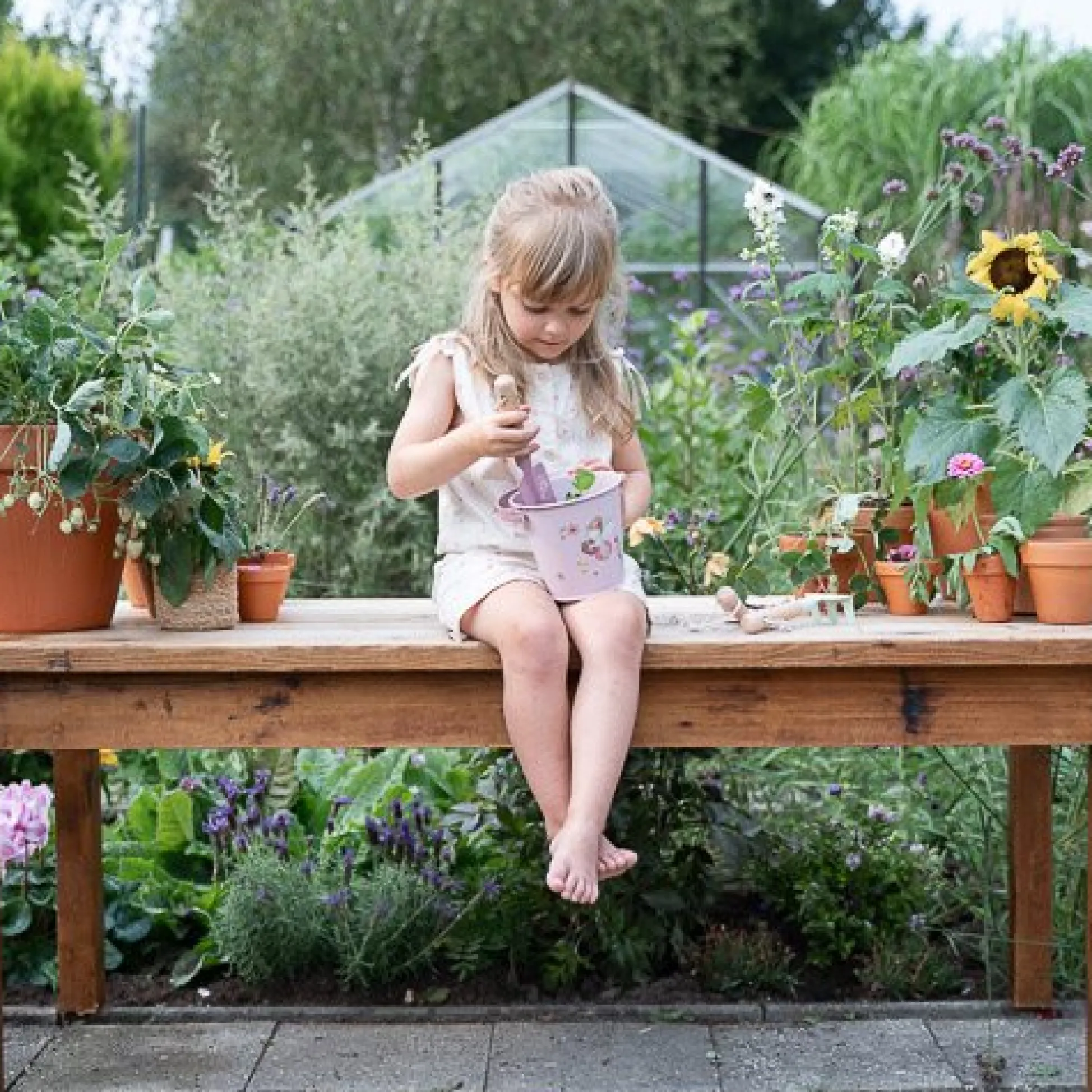 Garden bucket - Pink - Fairy Garden