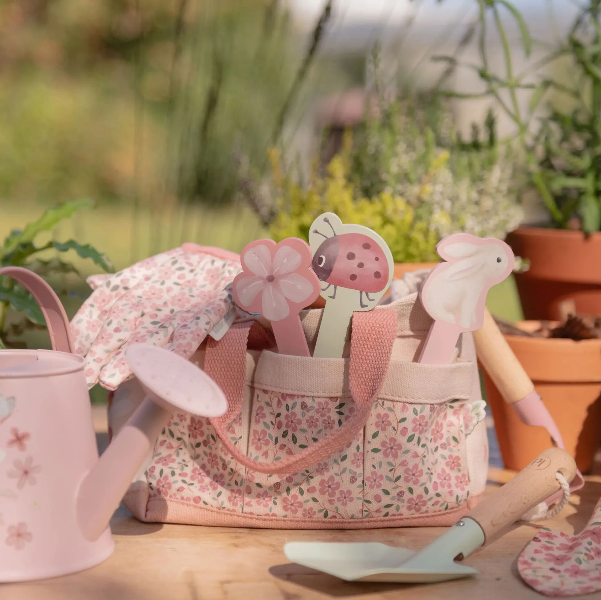 Garden gift set - 5-piece - Pink