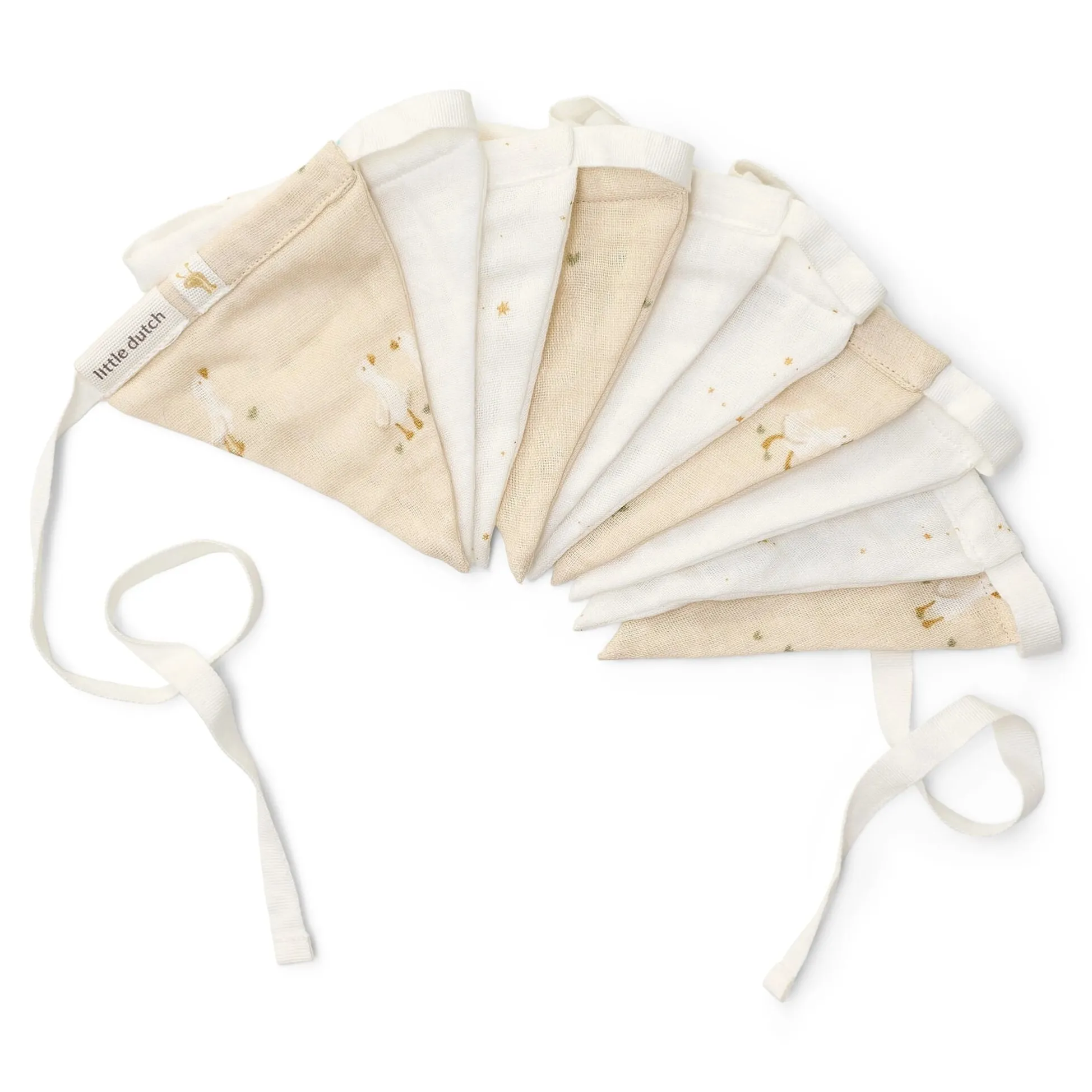 Garland with flags - Beige - Newborn Naturals - Little Goose