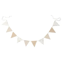 Garland with flags - White - Newborn Naturals - Baby Bunny