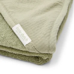Hooded towel - Embroidered - Green - 100 x 100