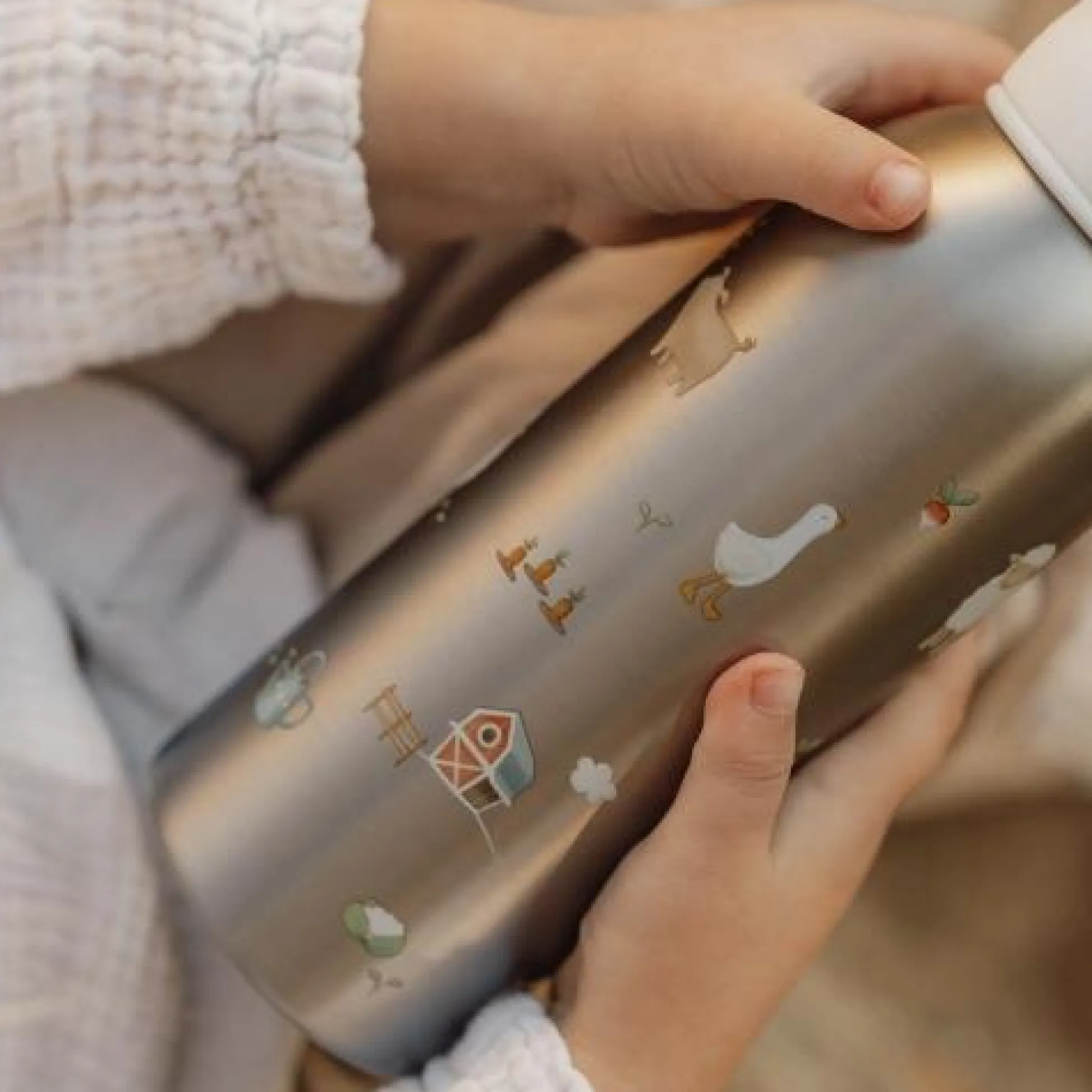 Insulated bottle - Green - Little Farm