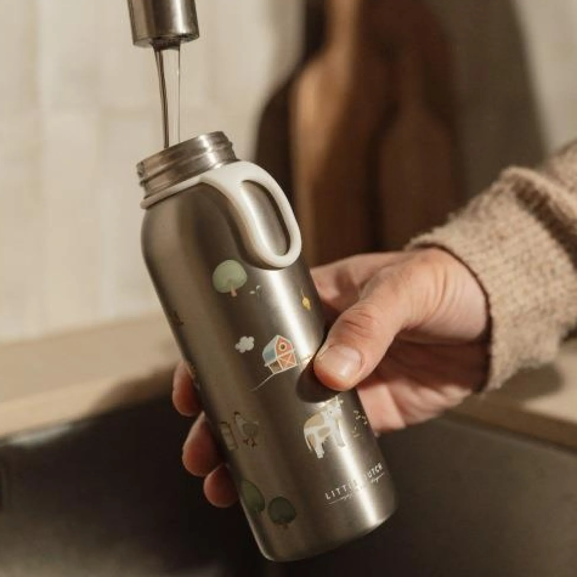 Insulated bottle - Green - Little Farm