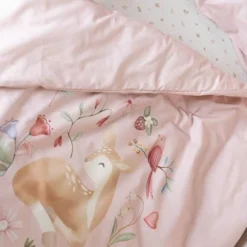 Junior duvet cover - Pink - Fairy Garden