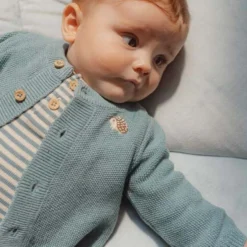 Knitted cardigan - Blue - Forest Friends