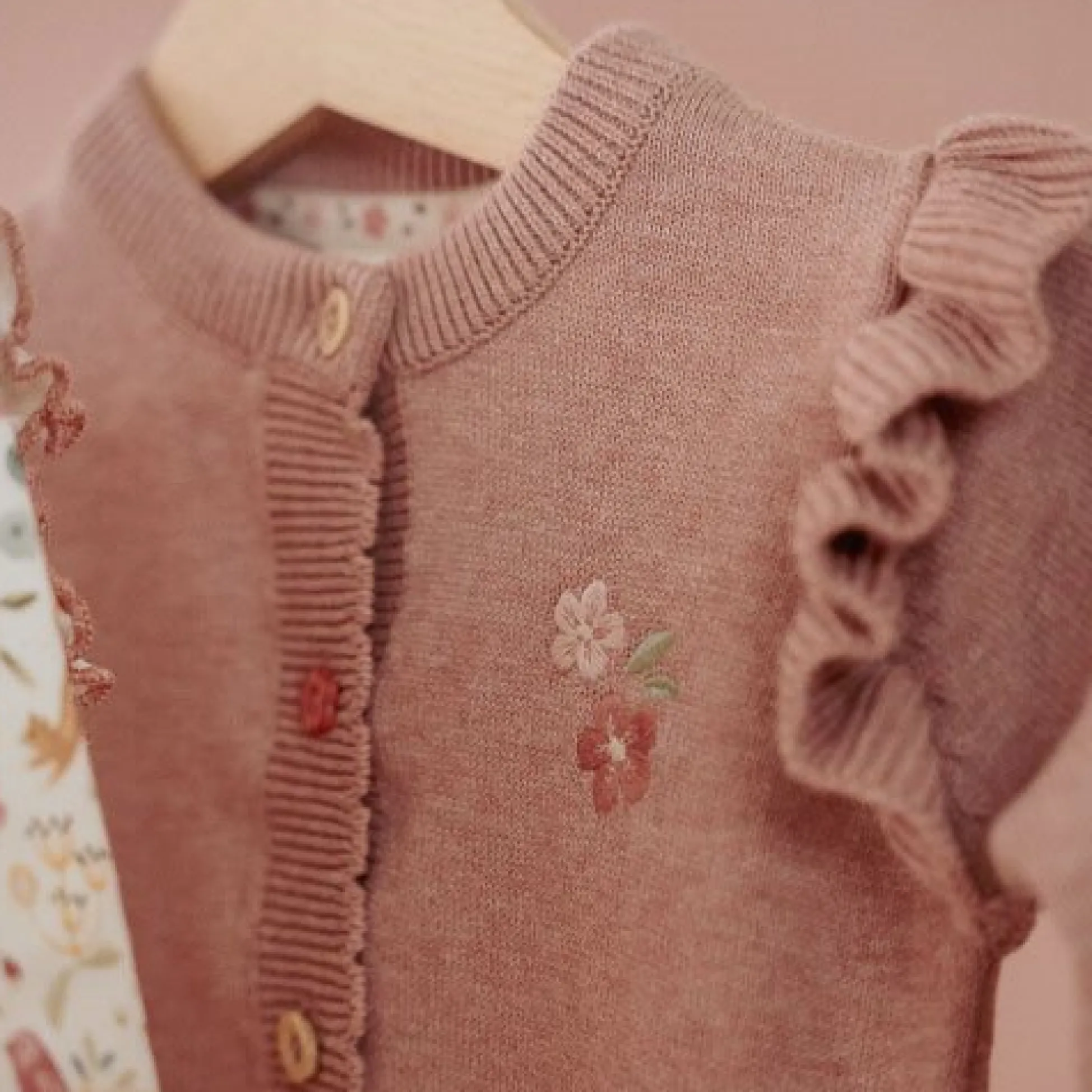 Knitted cardigan - Pink - Fairy Garden