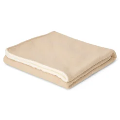 Knitted cradle blanket - fleece - Beige - Essentials