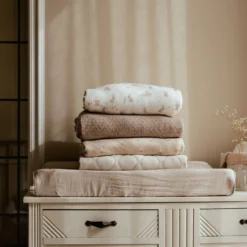 Knitted cradle blanket - fleece - Beige - Essentials