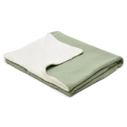 Knitted Cradle Blanket – Fleece – Green