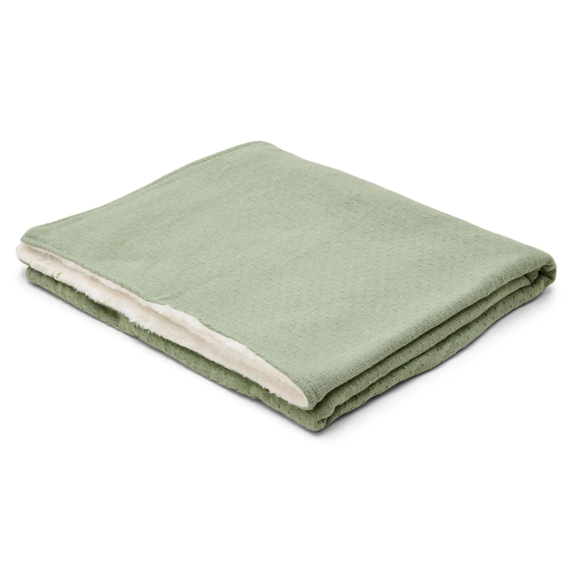 Knitted cradle blanket – Green – Essentials