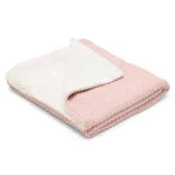 Knitted cradle blanket - Pink - Essentials