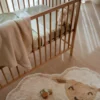 Knitted crib blanket - Fleece - White - Essentials