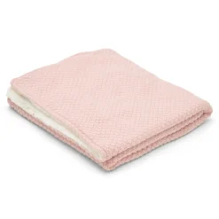 Knitted crib blanket - Pink - Essentials