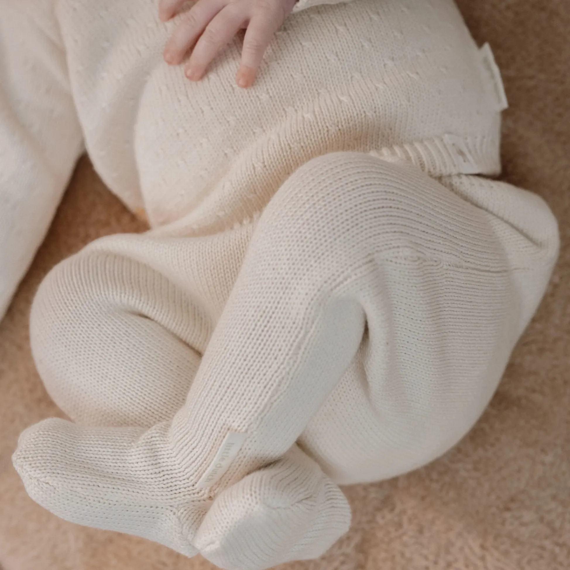 Knitted pants - White - Newborn Naturals