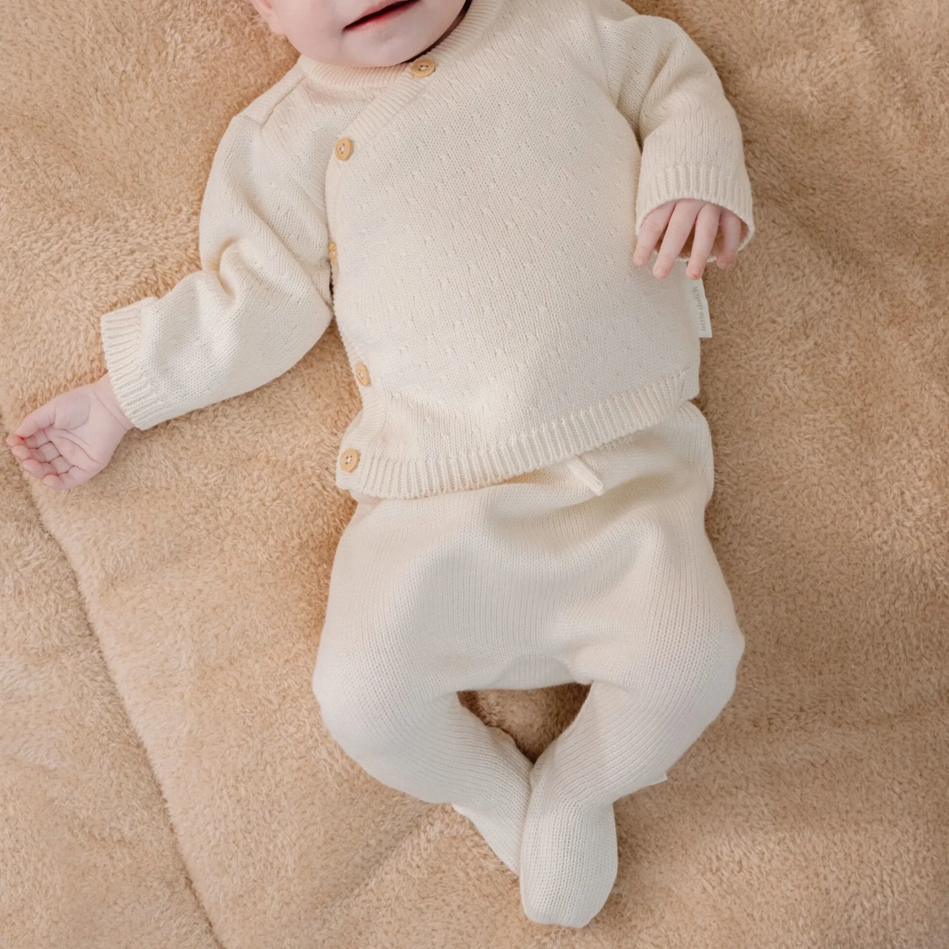 Knitted pants - White - Newborn Naturals