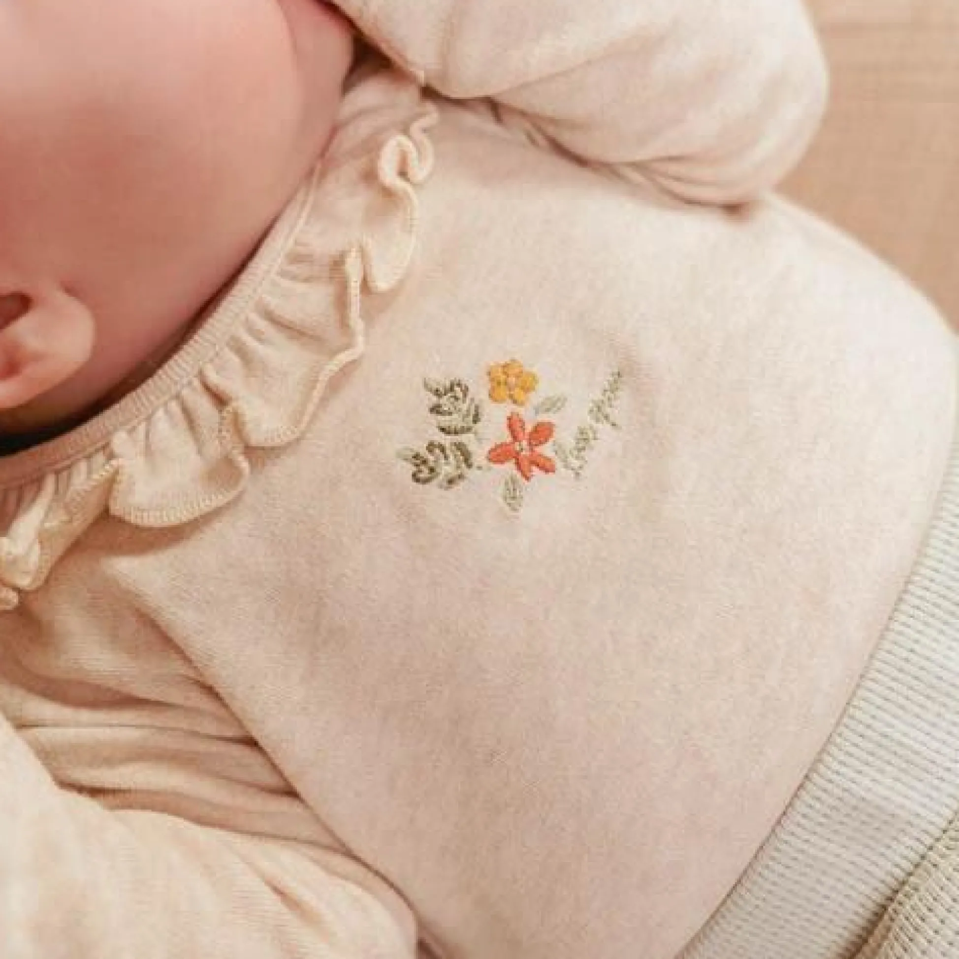 Long sleeve romper - Sand - Little Farm - Print