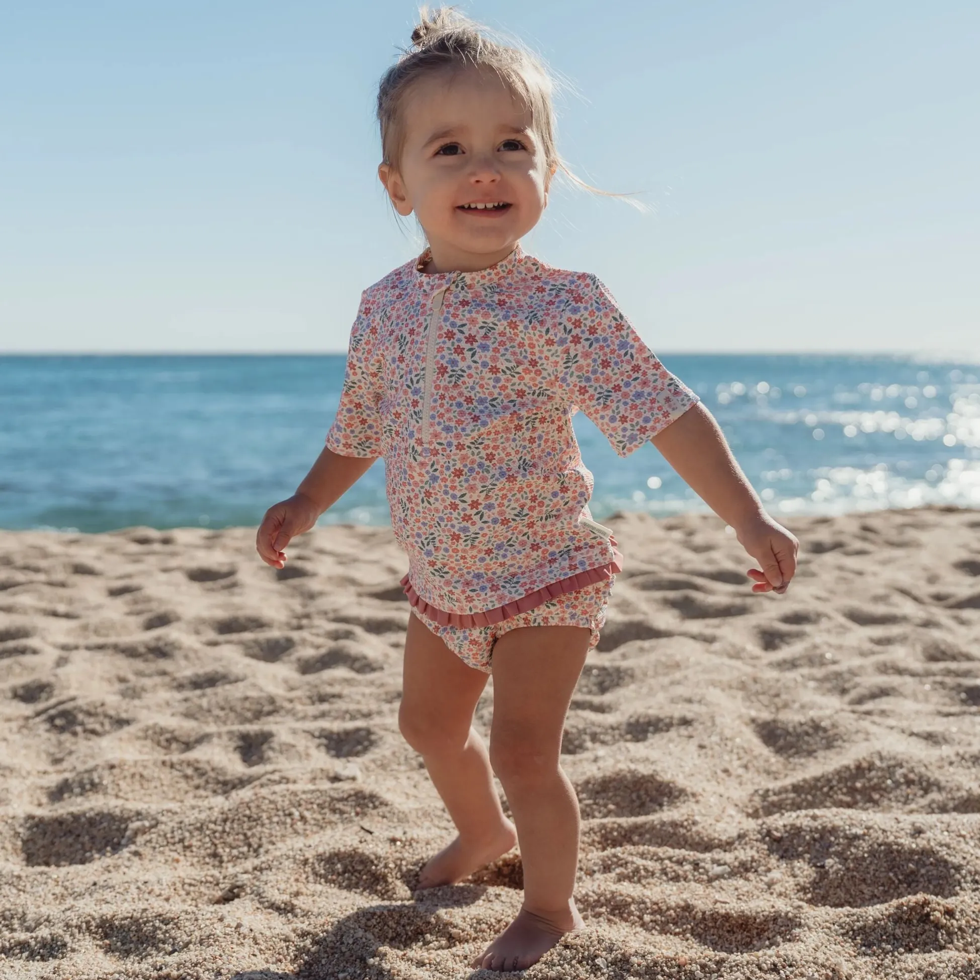 Long sleeve swim shirt - Floral print