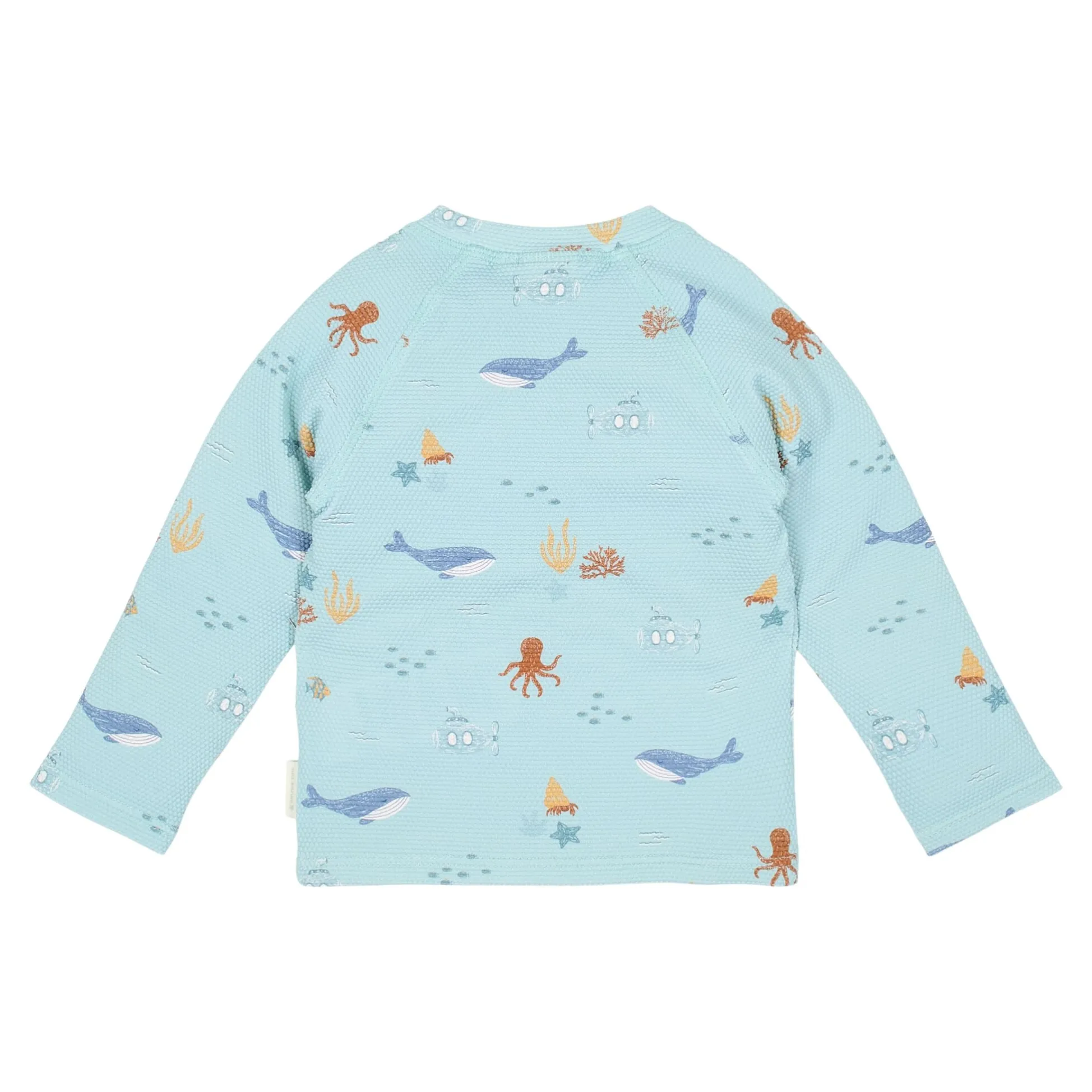 Long sleeve swim shirt - UPF 40 - Green - Ocean Friends