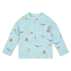 Long sleeve swim shirt - UPF 40 - Green - Ocean Friends