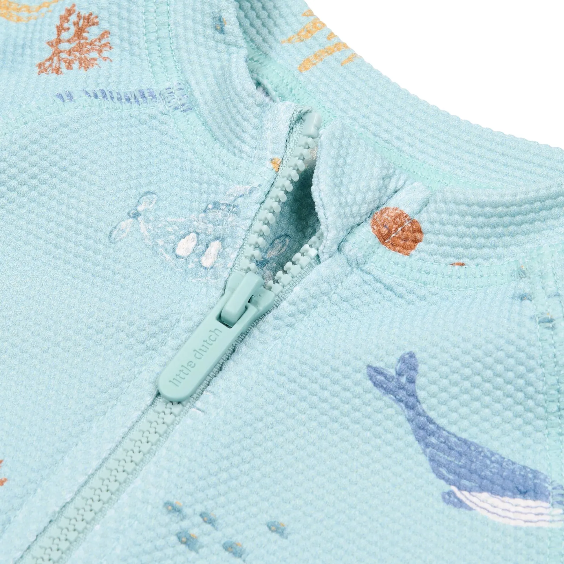 Long sleeve swim shirt - UPF 40 - Green - Ocean Friends