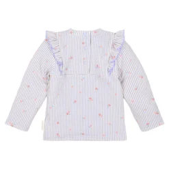 Long sleeve swim shirt - UPF 40 - Purple - Stripes