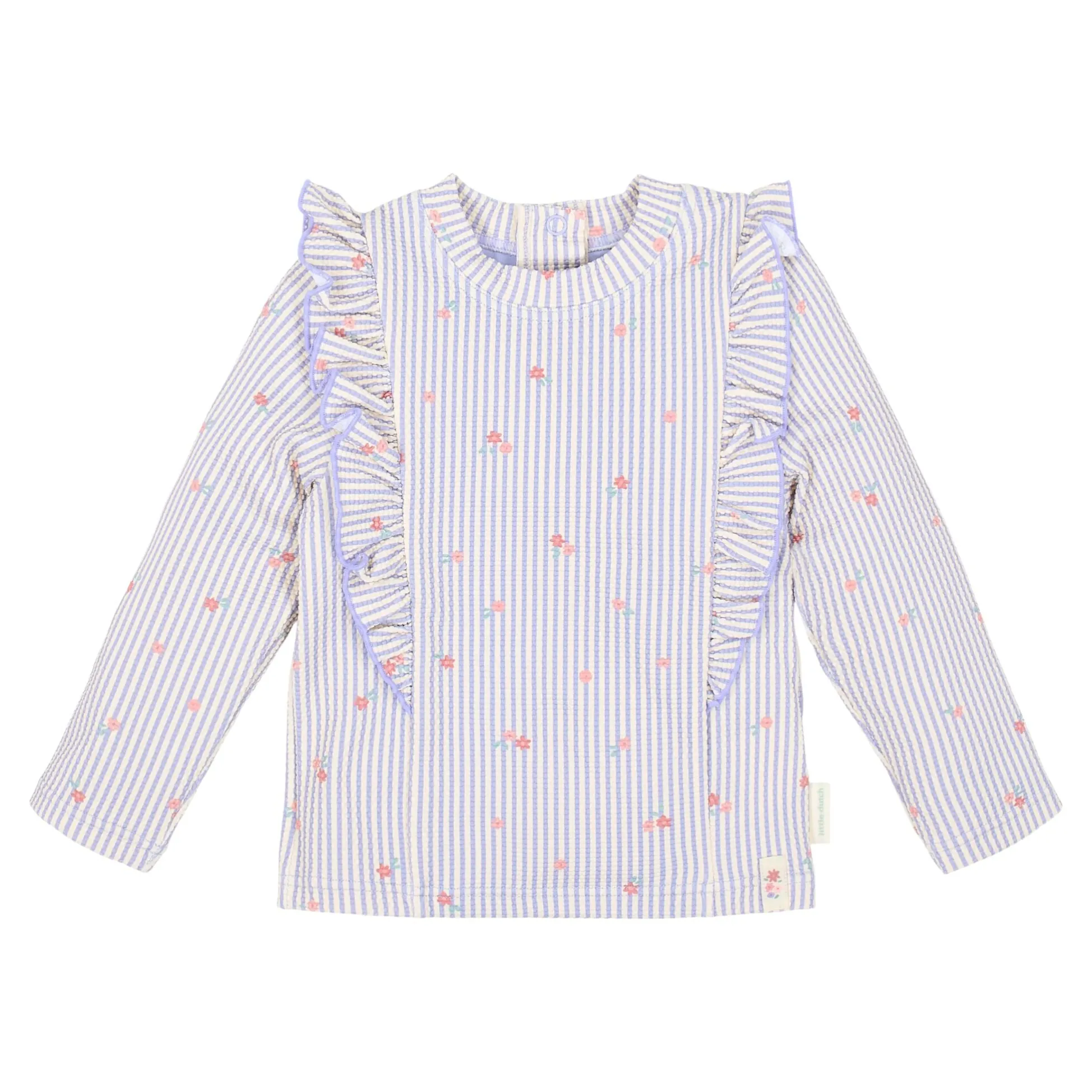 Long sleeve swim shirt - UPF 40 - Purple - Stripes