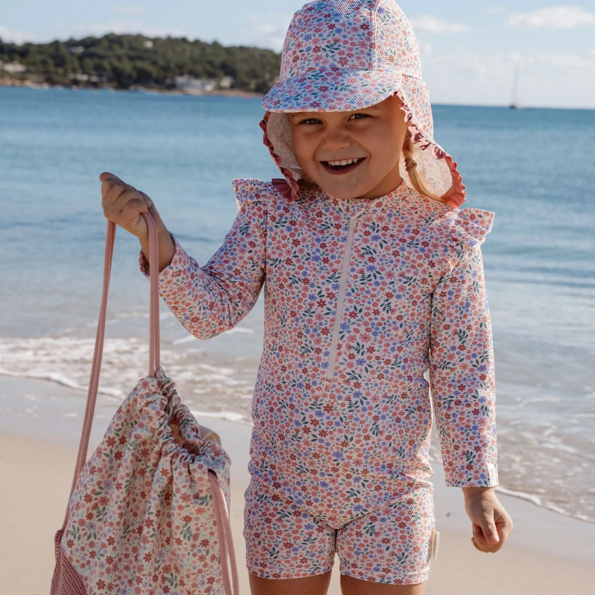 Long sleeve swimsuit - UPF 40 - Floral print