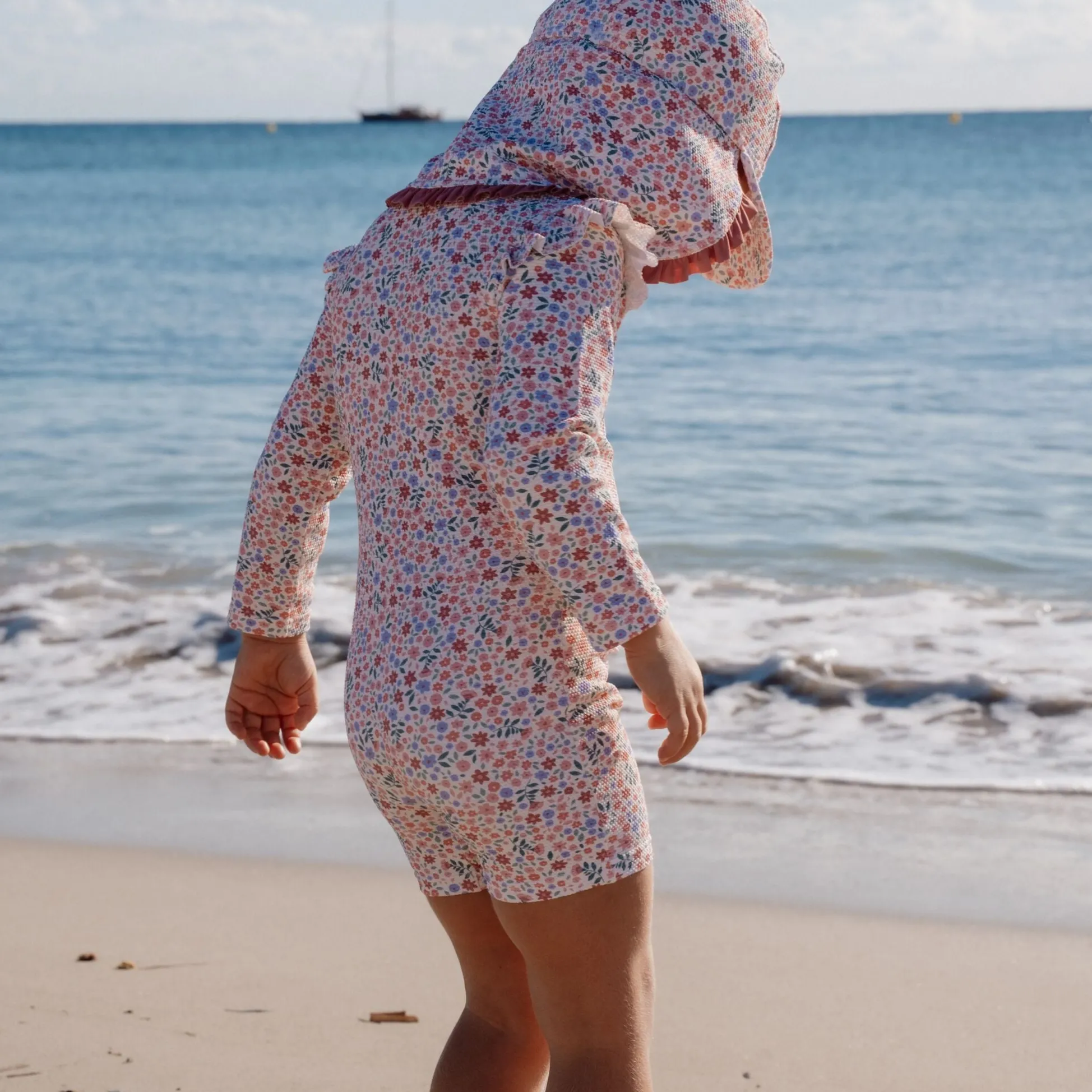 Long sleeve swimsuit - UPF 40 - Floral print
