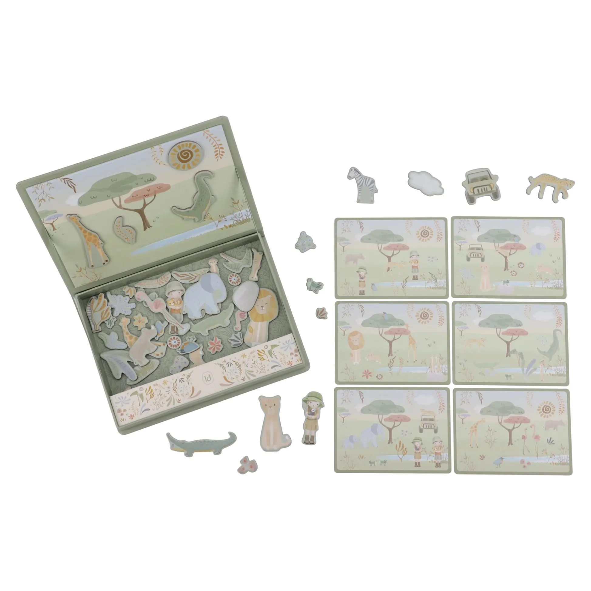 Magnetic game board Safari animals