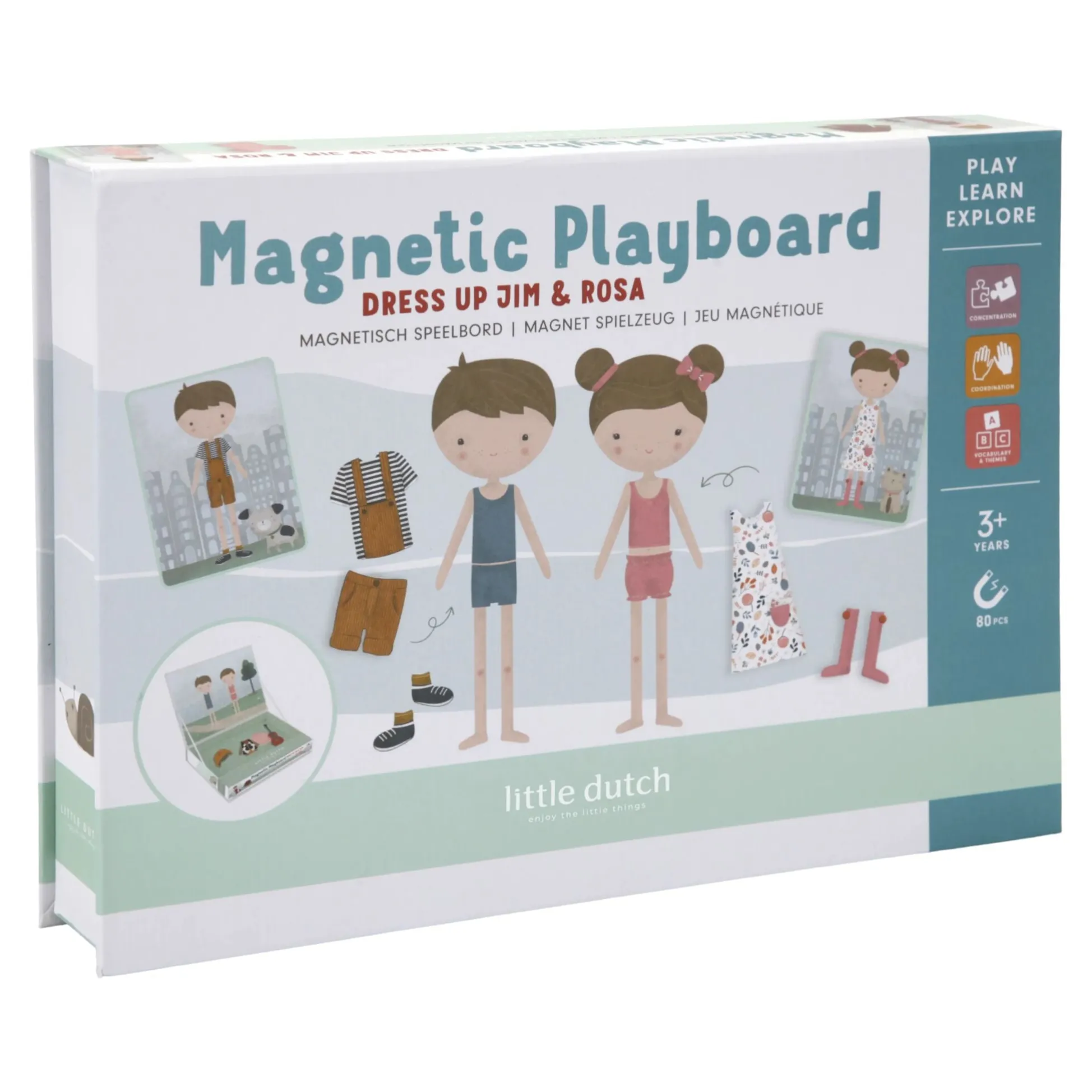 Magnetic play board - Jim & Rosa