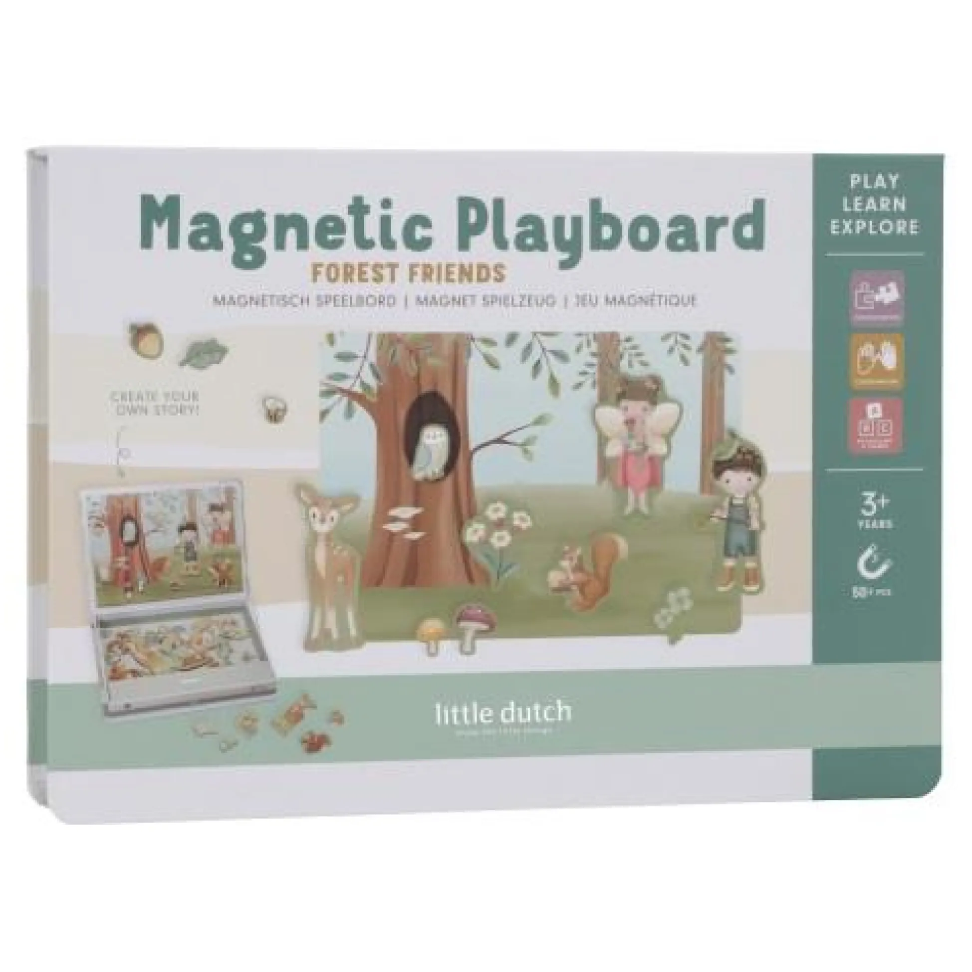 Magnetic play board - Multicolored - Forest Friends