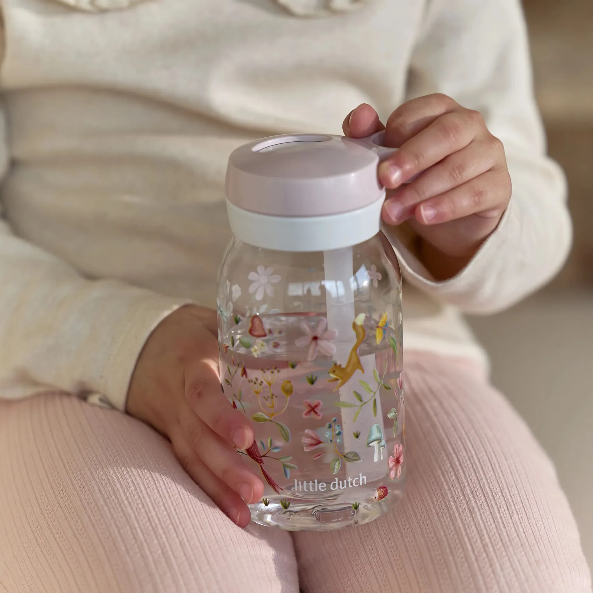 Mepal Drinking Bottle with Straw 450 ml - Pink