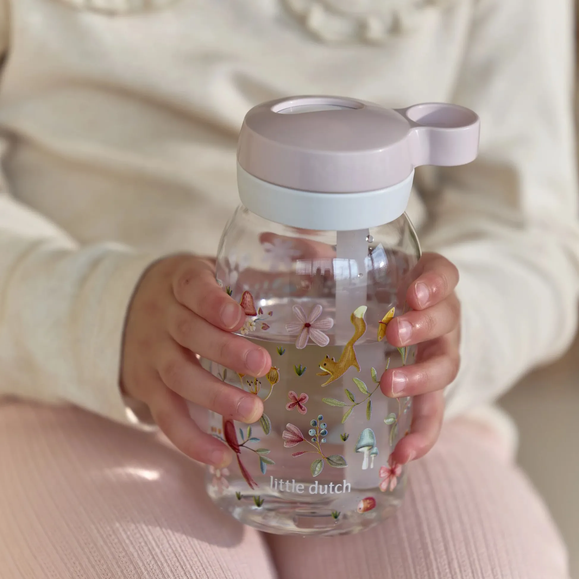 Mepal Drinking Bottle with Straw 450 ml - Pink