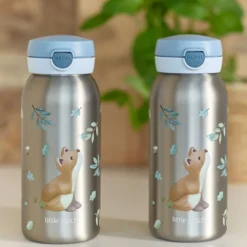 Mepal stainless steel insulated water bottle pop-up 500 ml - Blue
