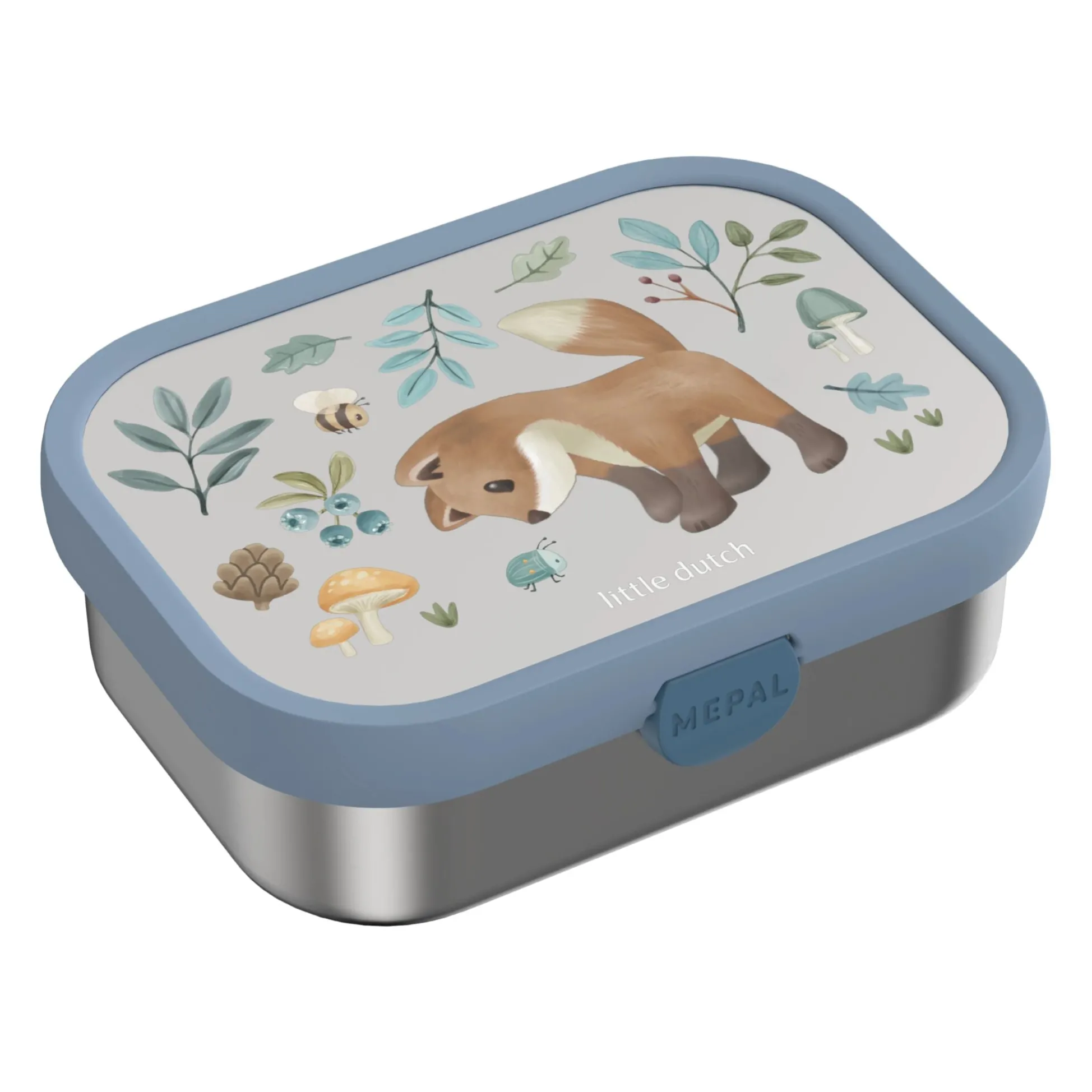 Mepal stainless steel lunch box with compartments - White