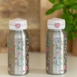 Mepal stainless steel pop-up drinks bottle 600 ml - Pink