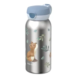 Mepal stainless steel pop-up water bottle 600 ml - White