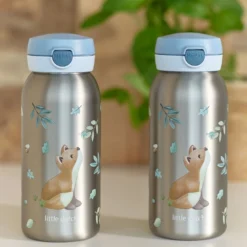 Mepal stainless steel pop-up water bottle 600 ml - White