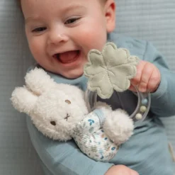 miffy ring rattle - Blue - Lucky Leaves