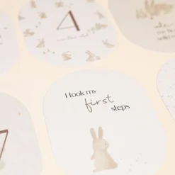 Milestone cards - Green - Baby Bunny
