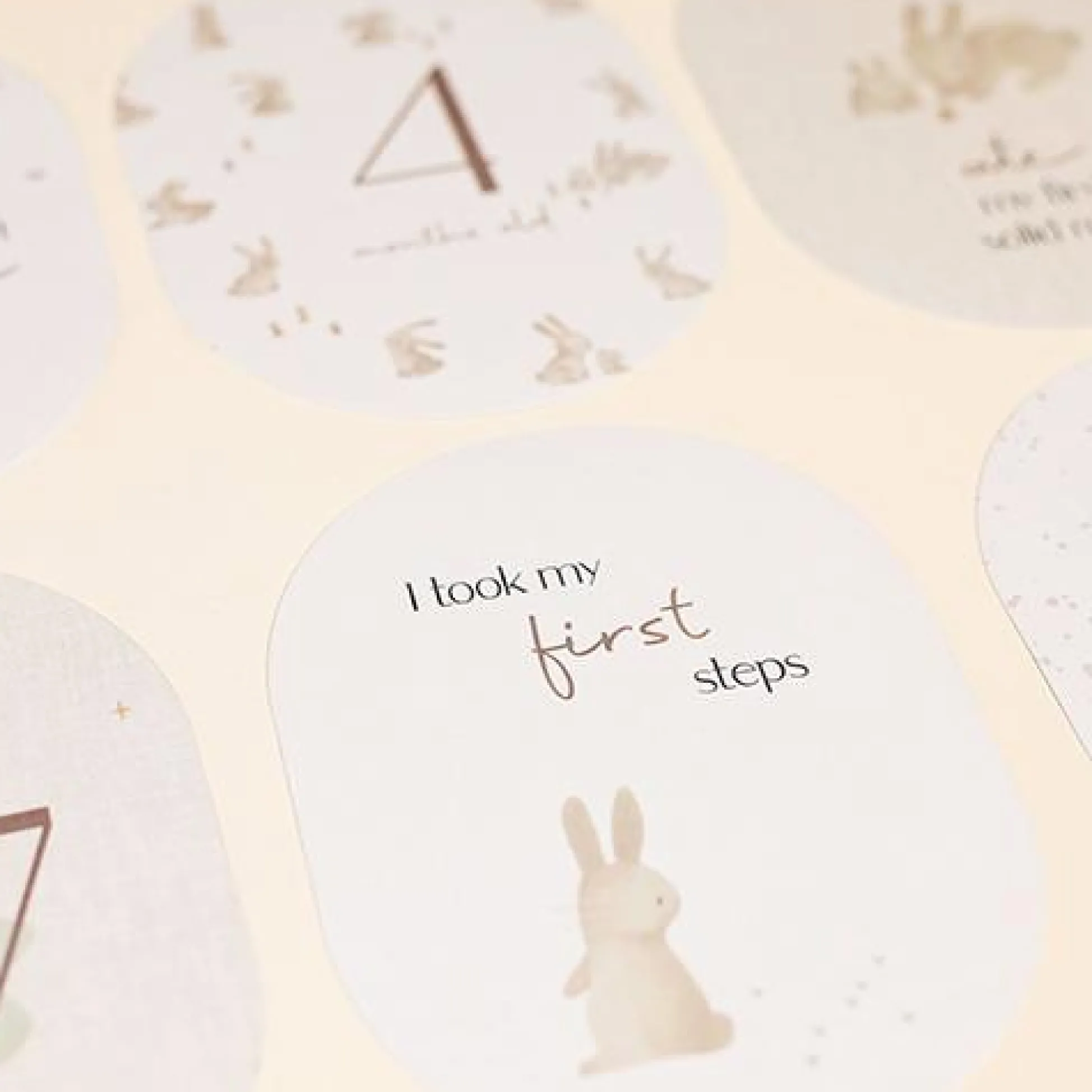 Milestone cards - Green - Baby Bunny
