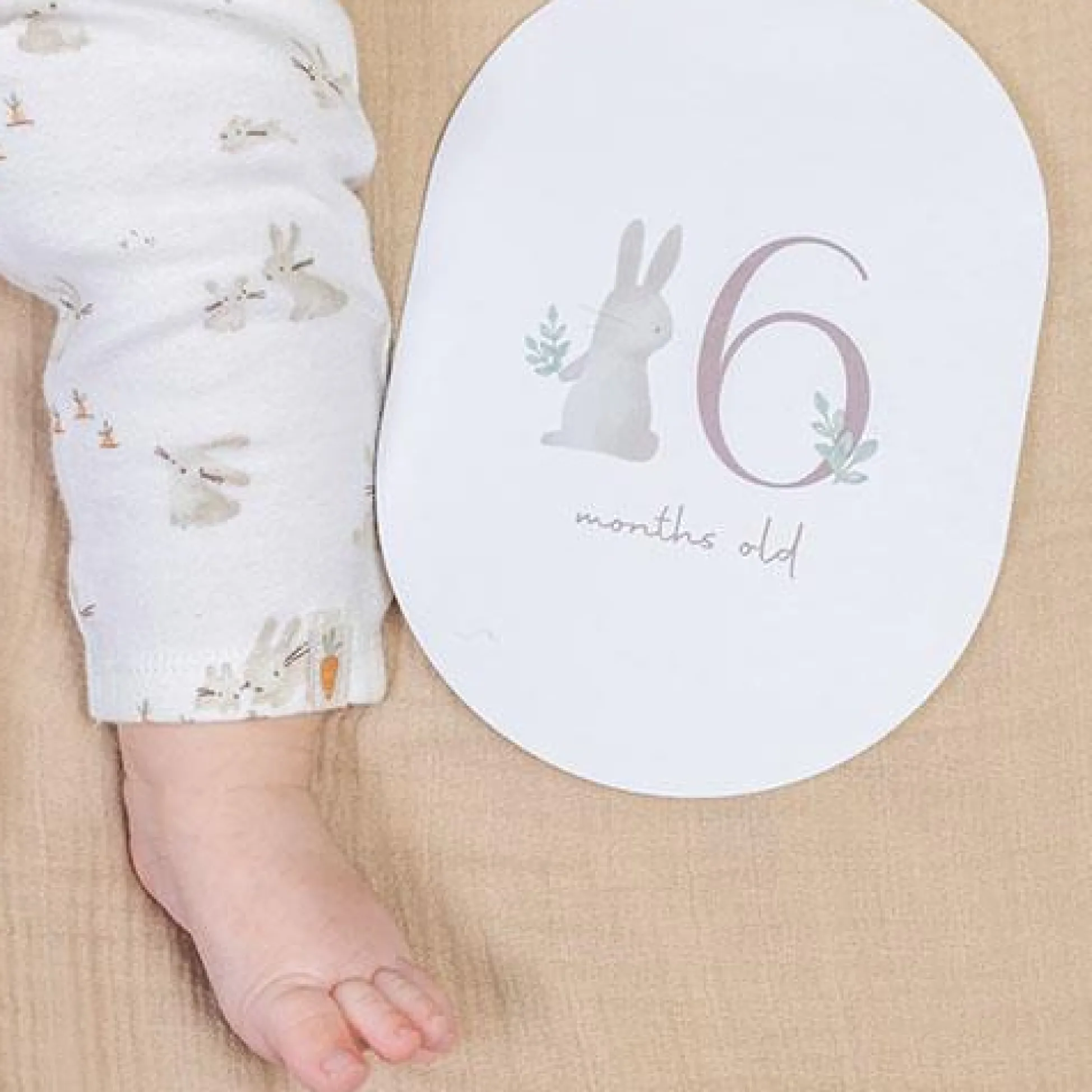 Milestone cards - Green - Baby Bunny
