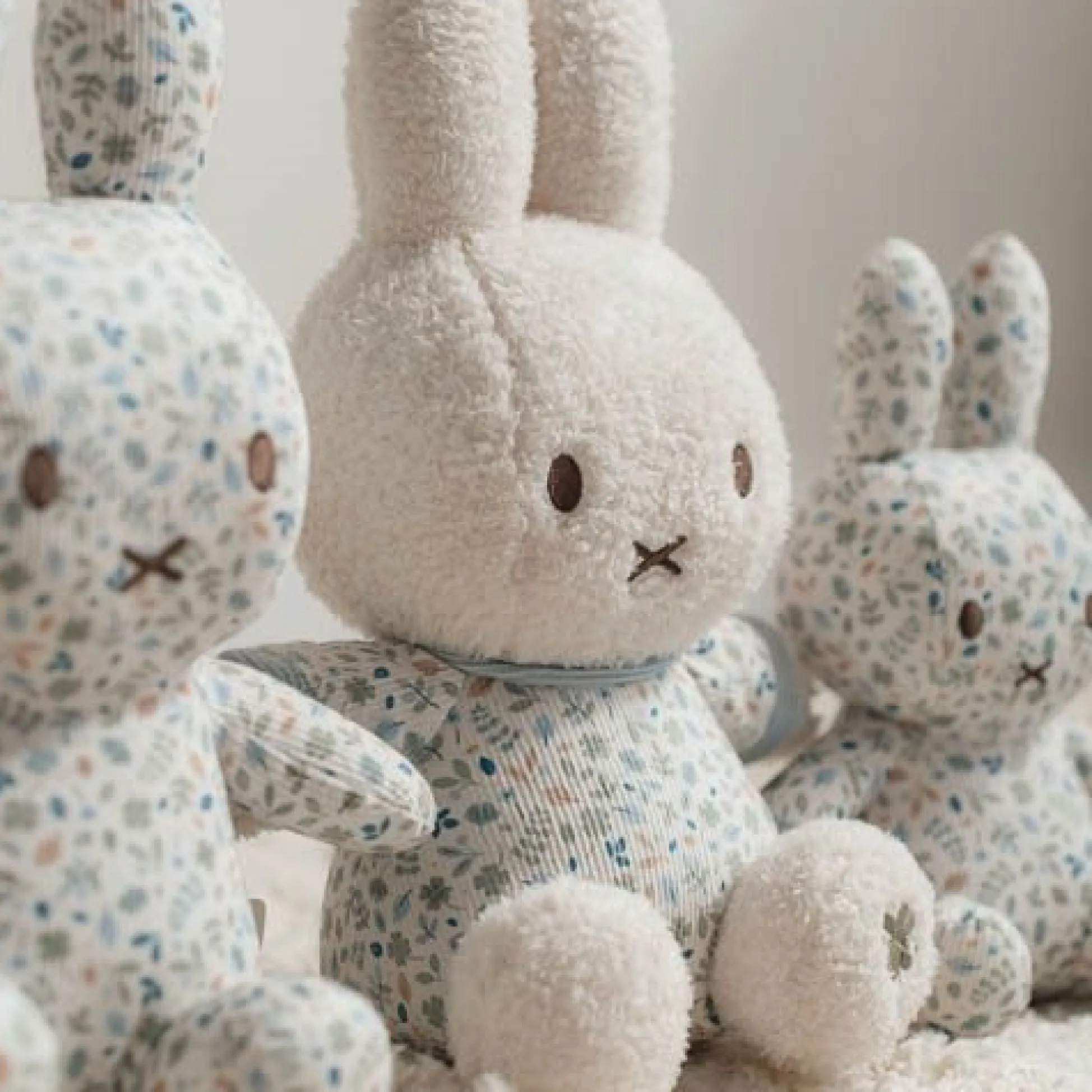 nijntje plush all-over print 15 cm - Blue - Lucky Leaves