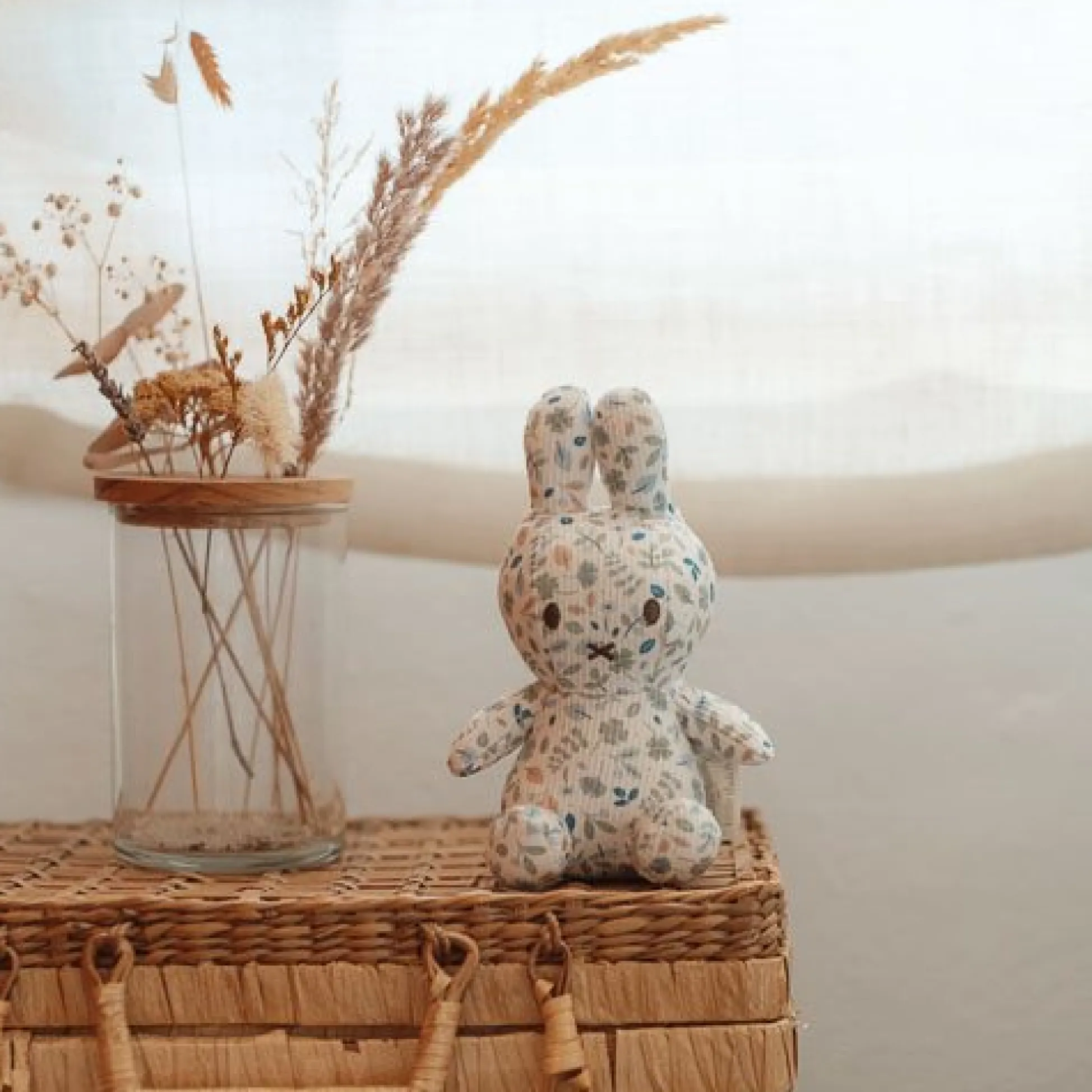 nijntje plush all-over print 15 cm - Blue - Lucky Leaves